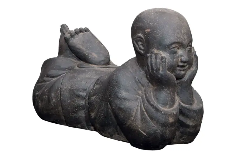 Product image 1 of the product “Lying monk, in the sizes from 25cm to 80cm, Antique finish ”